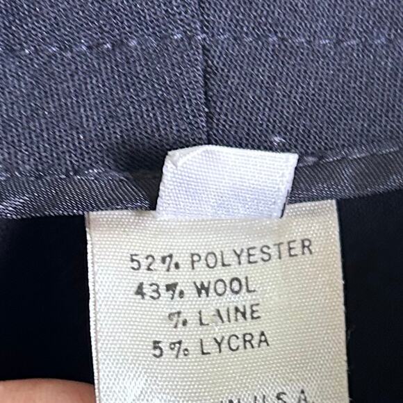 Theory pants women's size 12 black trousers work wool straight leg minimalist - Picture 6 of 8